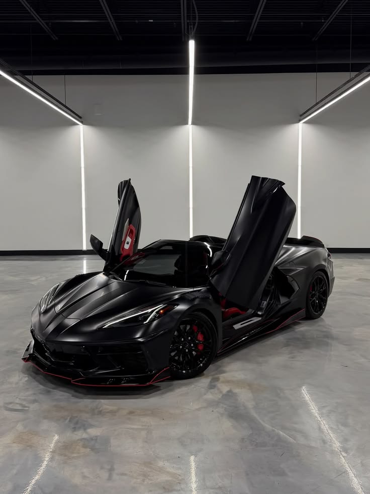 Corvette C8 — czerń jak lustro